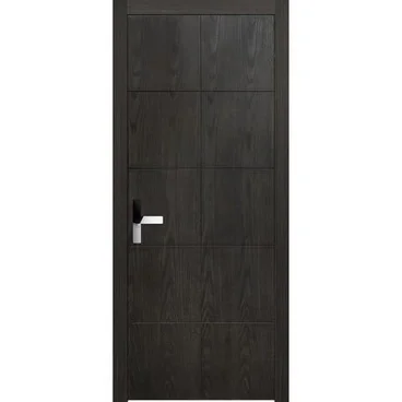 Межкомнатная дверь массив дуба шпон ясеня Флэт-5 винтаж глухая