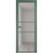 Алюминиевая межкомнатная дверь 2AX зелёный воск остеклённая