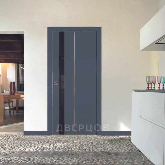 Фото закрытой складной двери compack 6E антрацит