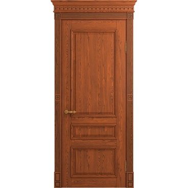 Межкомнатная дверь массив ясеня Viporte Рим коньяк глухая