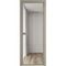 Алюминиевая межкомнатная дверь 1AХ никель матовый остеклённая
