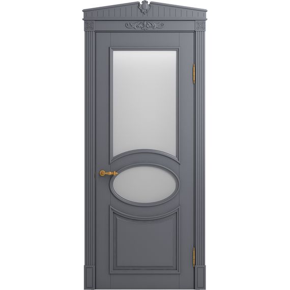 Межкомнатная дверь массив бука Viporte Лацио тауп остеклённая