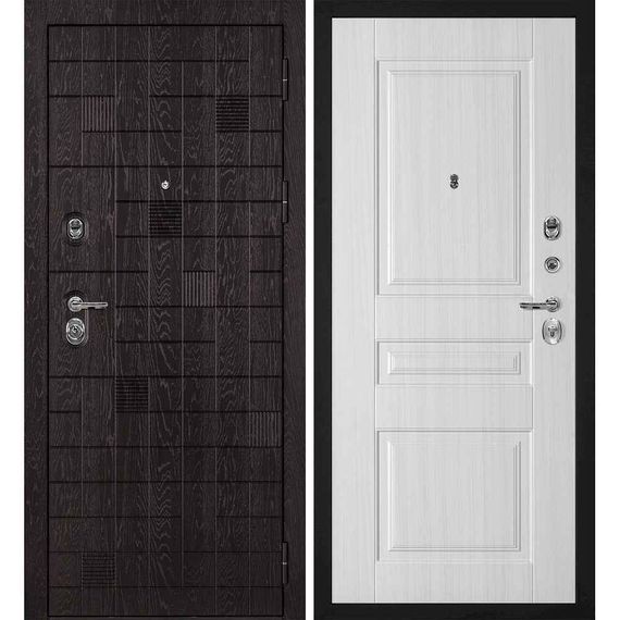 Входная дверь Нона-36 панель фрезерованная PR-150 сандал белый