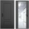 Входная дверь Шэбби чёрный силк панель зеркало Maxi антрацит