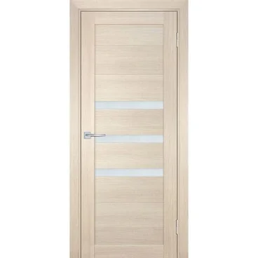 Межкомнатная дверь экошпон Мариам Техно-709 капучино стекло сатинат белый