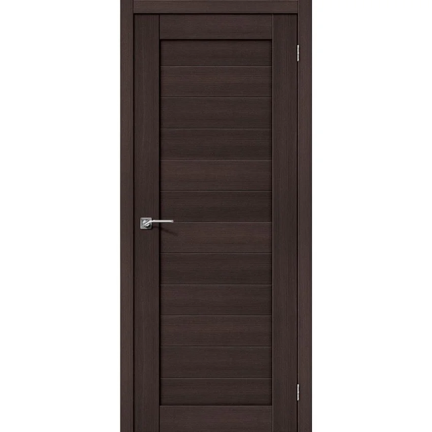 Фото двери эко шпон Porta 21 в цвете wenge veralinga