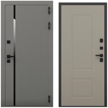 Входная дверь Пиано S антрацит силк панель кобальт