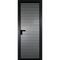 Межкомнатная алюминиевая дверь 12AG чёрная матовая RAL 9005 остеклённая