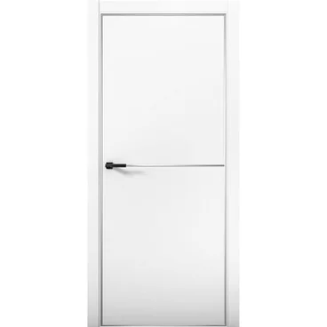 Межкомнатная дверь экошпон Палладий 2N аляска Al кромка глухая