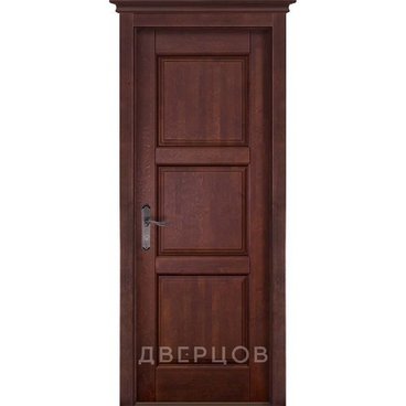 Межкомнатная дверь массив ольхи ОКА Турин махагон глухая