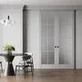 Раздвижная двустворчатая дверь Profil Doors 3.1.2 (р.8) PD лайт грей остеклённая