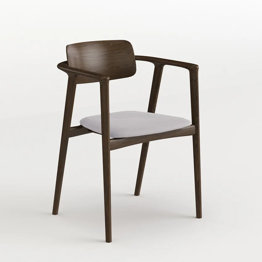 Фото стула из массива дуба Турин Софт цвет Рич ткань Loft Beige 02
