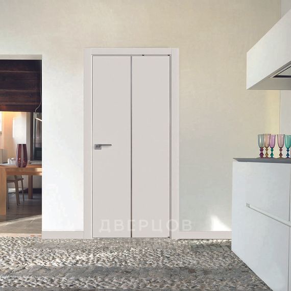 Фото закрытой Складная система открывания дверей Compack 1PA крем вайт