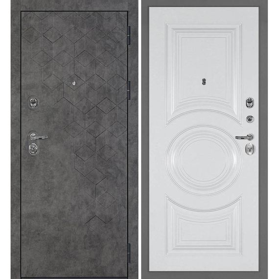 Входная дверь Тетра-126 панель фрезерованная PR-177 белая