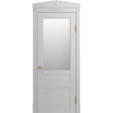 Межкомнатная дверь массив бука Viporte Бергамо аворио остеклённая