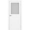 Межкомнатная дверь экошпон Турин 520.211 белый снежный остеклённая
