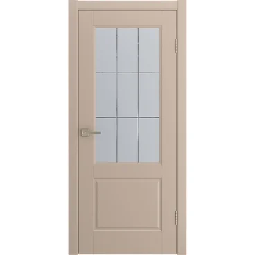 Межкомнатная дверь Патриция латте эмаль со стеклом
