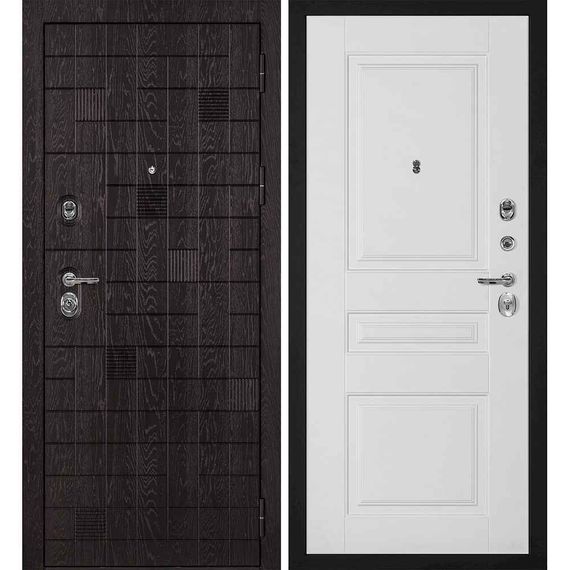 Входная дверь Нона-36 панель фрезерованная PR-150 белая