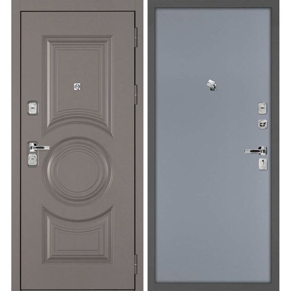 Входная дверь Плаза-177 панель гладкая серая