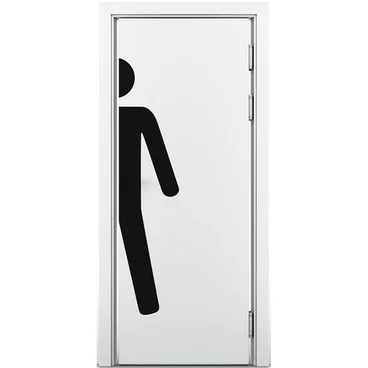 Маятниковая влагостойкая дверь белая глухая MAN