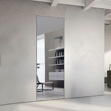 Скрытая алюминиевая дверь Диаманд с зеркалом с двух сторон