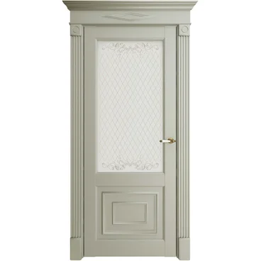 Межкомнатная дверь экошпон Uberture Florence 62002 серена светло-серый остеклённая