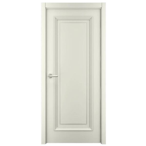 Фото межкомнатной двери эмаль Багет 1 слоновая кость глухая