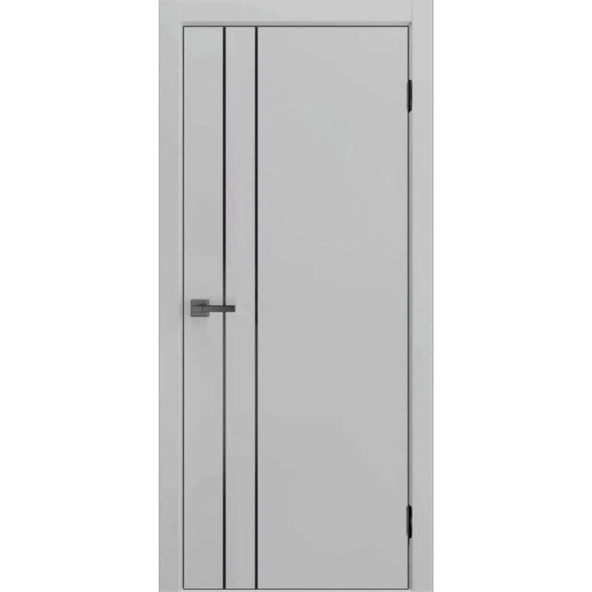 Межкомнатная дверь экошпон ДП-58 silver gray глухая