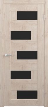 Межкомнатная дверь CPL Гавана дуб золотистый стекло чёрное