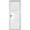 Межкомнатная алюминиевая дверь 13AG белая матовая RAL 9003 остеклённая