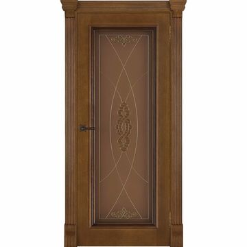 Межкомнатная дверь шпон Тоскана дуб антик патина остекленная