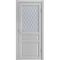 Фото двери экошпон Эмалит 3 светло-серый со стеклом