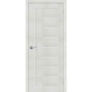 Межкомнатная дверь экошпон Bravo Порта-29 bianco veralinga остеклённая