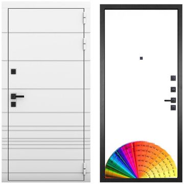 Входная дверь Бионика белый матовый панель МДФ под покраску