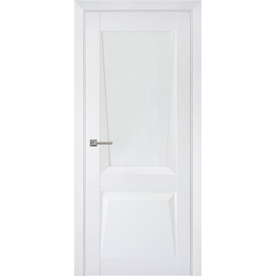 Фото межкомнатной двери экошпон Uberture Perfecto 106 barhat white остеклённая