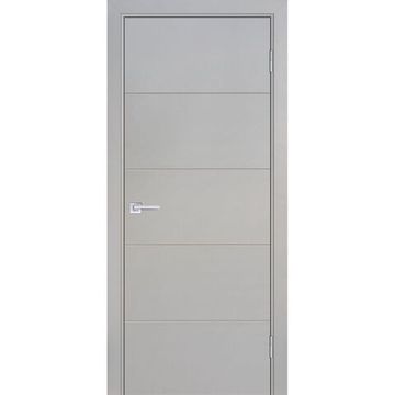 Межкомнатная дверь эмаль Текона Смальта-Лайн 03U агат RAL 7044 глухая