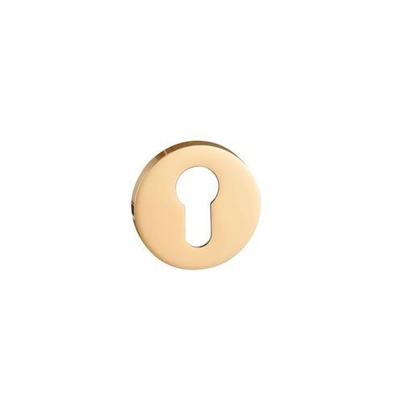 Накладка на цилиндр круглая Fantom золото матовое