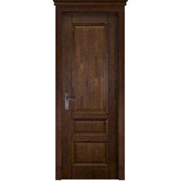 Межкомнатная дверь массив дуба ОКА Аристократ №1 античный орех глухая