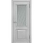 Межкомнатная дверь экошпон Luxor ЛУ-162 серая остеклённая