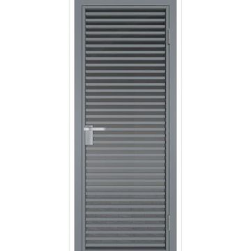 Межкомнатная алюминиевая дверь 12AG серебро остеклённая