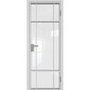 Межкомнатная алюминиевая дверь 8AG белая матовая RAL 9003 остеклённая