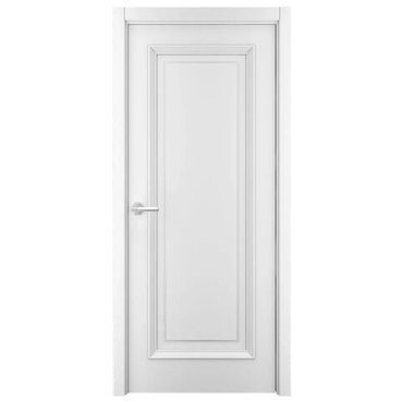 Межкомнатная дверь эмаль Багет 1 белая глухая