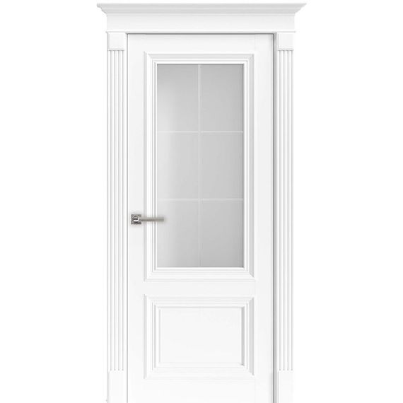 Фото межкомнатной двери экошпон 81002 аляска остёкленная