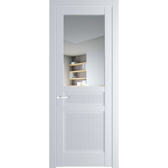 Межкомнатная дверь 2.3.2PM вайт остеклённая