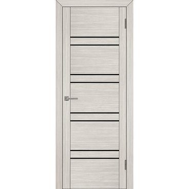 Межкомнатная дверь экошпон Uberture Uniline 30026 капучино велюр остеклённая