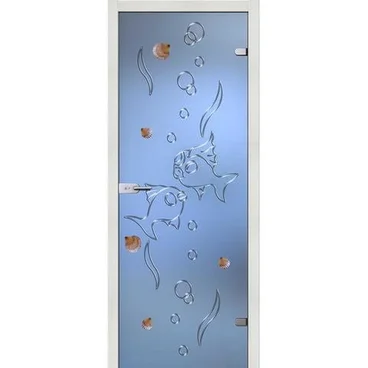 Межкомнатная стеклянная дверь АКМА Елена стекло бесцветное матовое