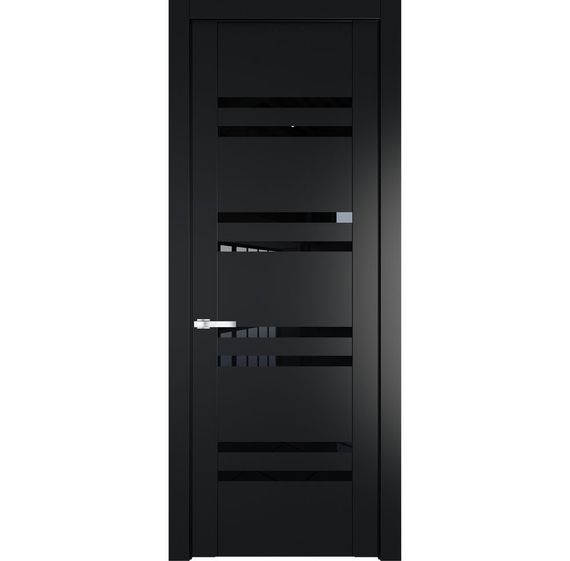 Межкомнатная дверь 1.6P блэк остеклённая