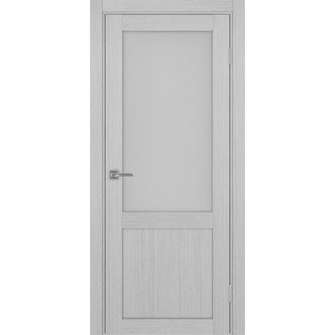 Межкомнатная дверь экошпон Турин 502.21 серый дуб остеклённая