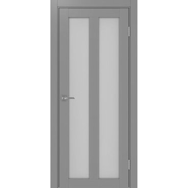Межкомнатная дверь экошпон Турин 521.22 серый остеклённая