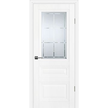 Межкомнатная дверь экошпон Profilo Porte PSC-39 белая остеклённая